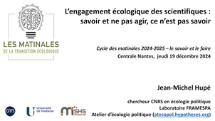 L'engagement écologique des scientifiques _ savoir et ne pas agir_ ce n'est pas savoir - Les Matinales de la Transition Écologique 2025_default_56fa4ee2.mp4